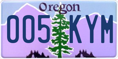 OR license plate 005KYM