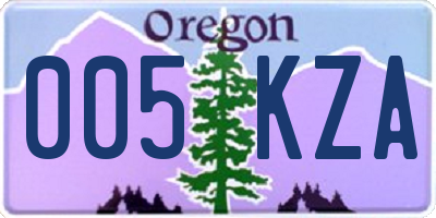 OR license plate 005KZA