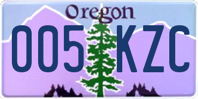 OR license plate 005KZC