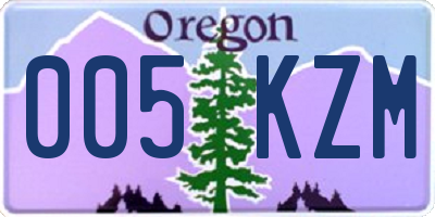 OR license plate 005KZM