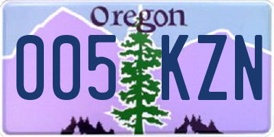 OR license plate 005KZN