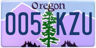 OR license plate 005KZU