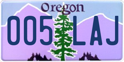 OR license plate 005LAJ