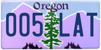 OR license plate 005LAT