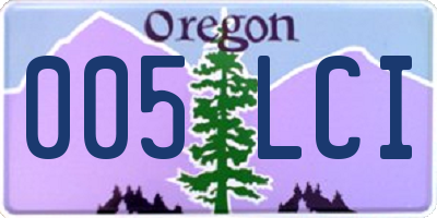 OR license plate 005LCI