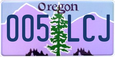 OR license plate 005LCJ