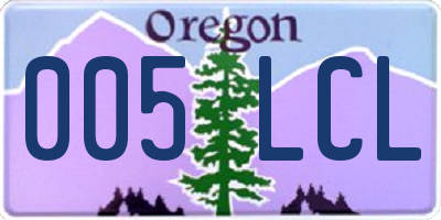 OR license plate 005LCL