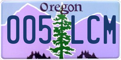 OR license plate 005LCM