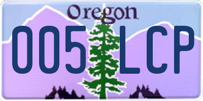 OR license plate 005LCP
