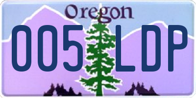 OR license plate 005LDP