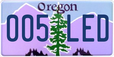 OR license plate 005LED