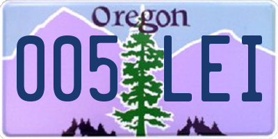OR license plate 005LEI