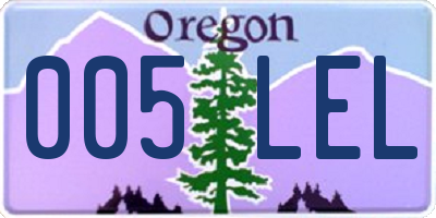 OR license plate 005LEL