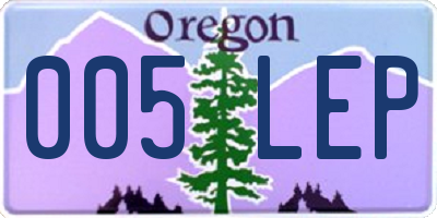 OR license plate 005LEP