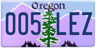 OR license plate 005LEZ
