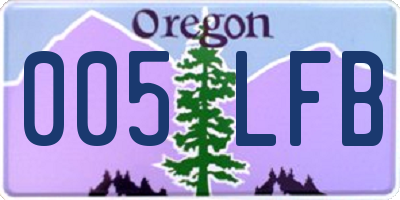 OR license plate 005LFB