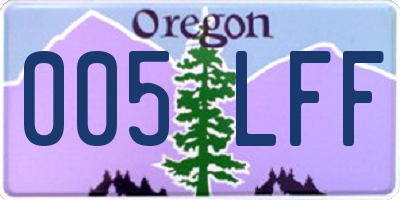 OR license plate 005LFF