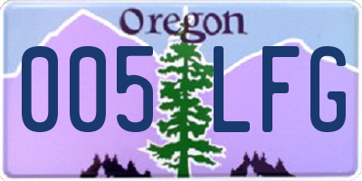 OR license plate 005LFG