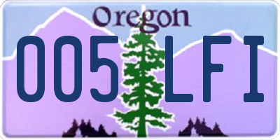 OR license plate 005LFI