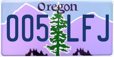 OR license plate 005LFJ