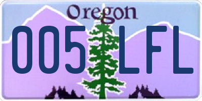 OR license plate 005LFL
