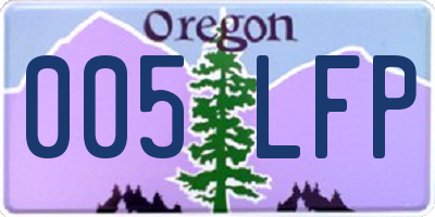 OR license plate 005LFP