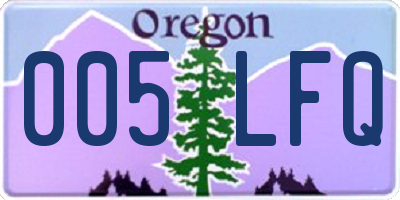 OR license plate 005LFQ