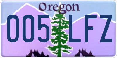 OR license plate 005LFZ