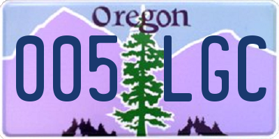 OR license plate 005LGC