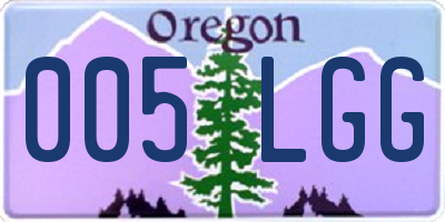 OR license plate 005LGG