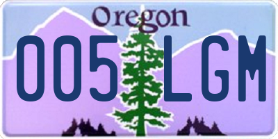 OR license plate 005LGM