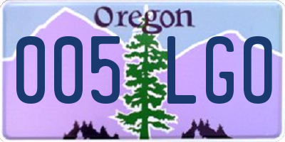 OR license plate 005LGO