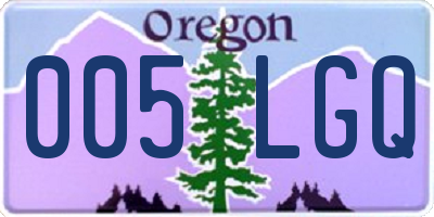 OR license plate 005LGQ
