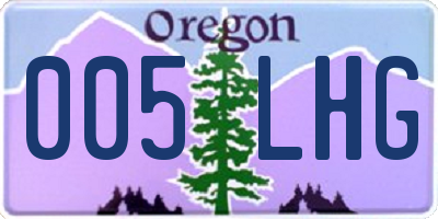 OR license plate 005LHG