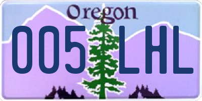 OR license plate 005LHL