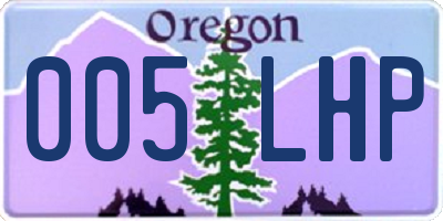 OR license plate 005LHP