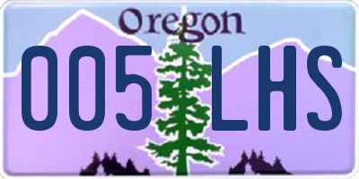 OR license plate 005LHS