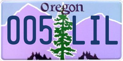 OR license plate 005LIL