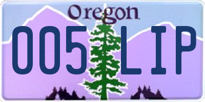 OR license plate 005LIP