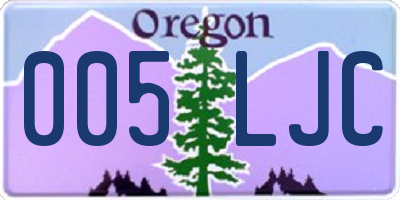 OR license plate 005LJC