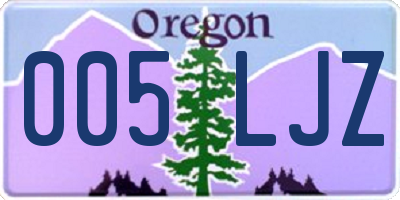 OR license plate 005LJZ