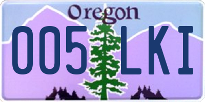 OR license plate 005LKI