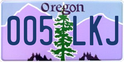 OR license plate 005LKJ