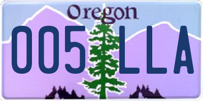 OR license plate 005LLA