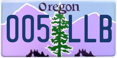 OR license plate 005LLB