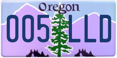 OR license plate 005LLD