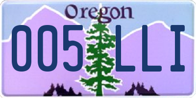 OR license plate 005LLI