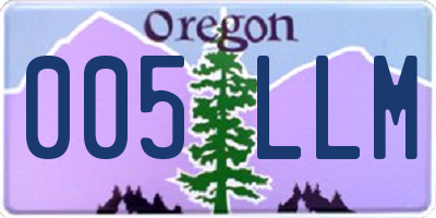 OR license plate 005LLM