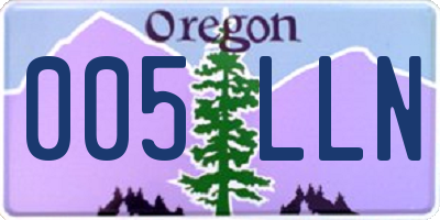 OR license plate 005LLN
