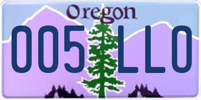 OR license plate 005LLO